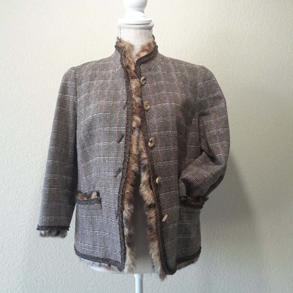 Vintage Worth Fur Trimmed Jacket